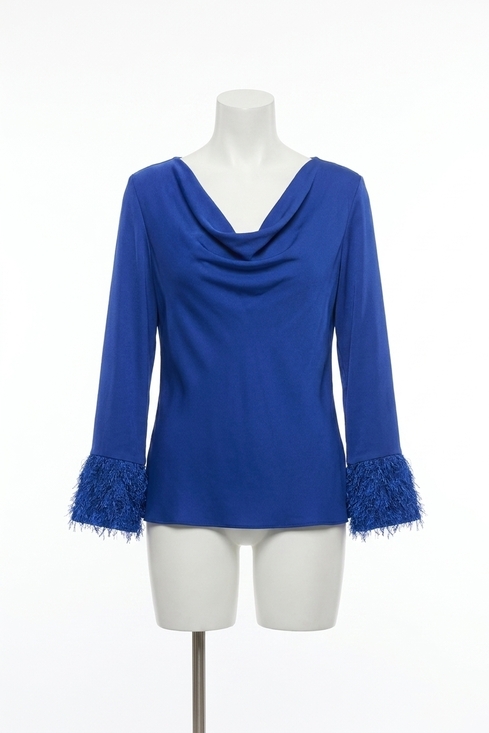 JOSEPH RIBKOFF Tops - NEW JOSEPH RIBKOFF cowl neck satin top in royal sapphire